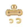 3/4" x 3/4" x 1/2" Push Fit Tee Plumbingsell
