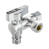 1/2" Pex-a Expansion (F1960) Inlet x 3/8" OD Compr. x 3/8" OD Compr. Split, Angle Stop Valve, Quarter Turn (Lead Free) Plumbingsell
