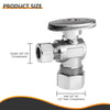 10 Pcs 1/2" Nominal (5/8" OD) Compr. x 3/8" OD Compr. Angle Stop Valve, 1/4 Turn (Lead Free) Plumbingsell