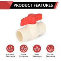 1-1/2" CPVC Ball Valve (Solvent)