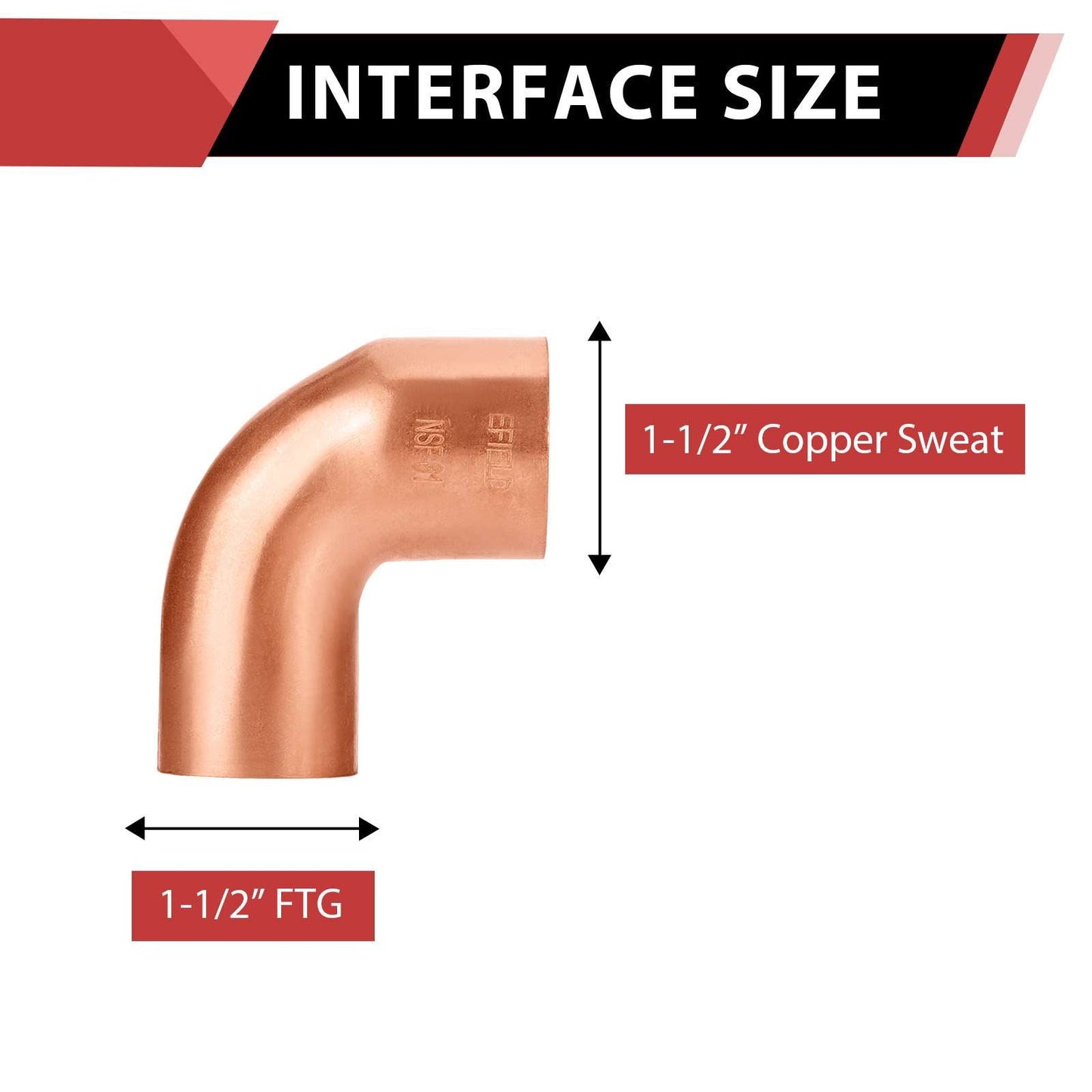 30 Pcs 1-1/2" FTG x Copper 90° Street Elbow at Wholesale Price