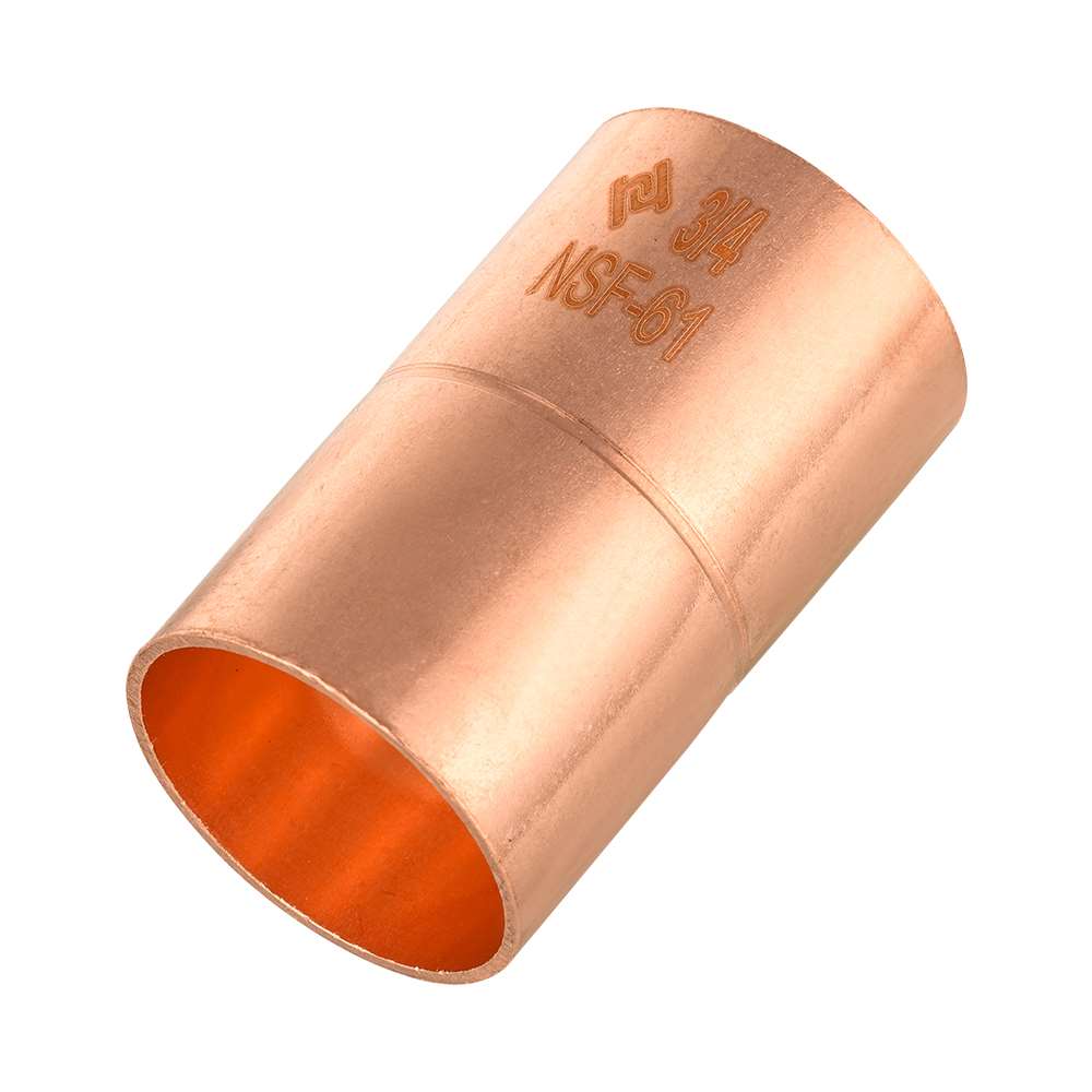 Pro 30 Pack 3/4" Copper Coupling With Rolled Stop