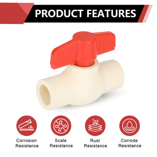 1/2" CPVC Ball Valve (Solvent) Plumbingsell