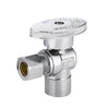 1/2" Sweat x 3/8" OD Compr. Angle Stop Valve, 1/4 Turn (Lead Free)