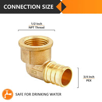 PEX-B Crimp 3/4" PEX x 3/4" Female Threaded Elbow (Lead Free) Plumbingsell