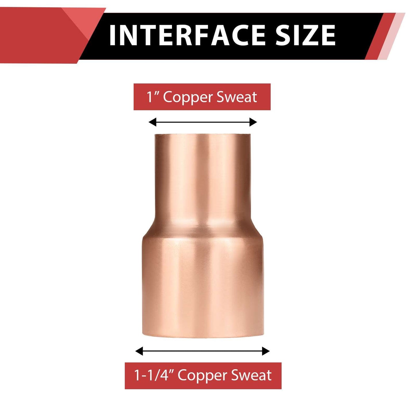 1-1/4" x 1" Copper Coupling