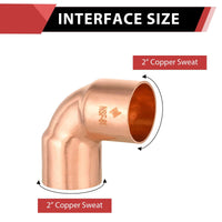 10 Pcs 2" 90º Short Radius Copper Elbow at Wholesale Price