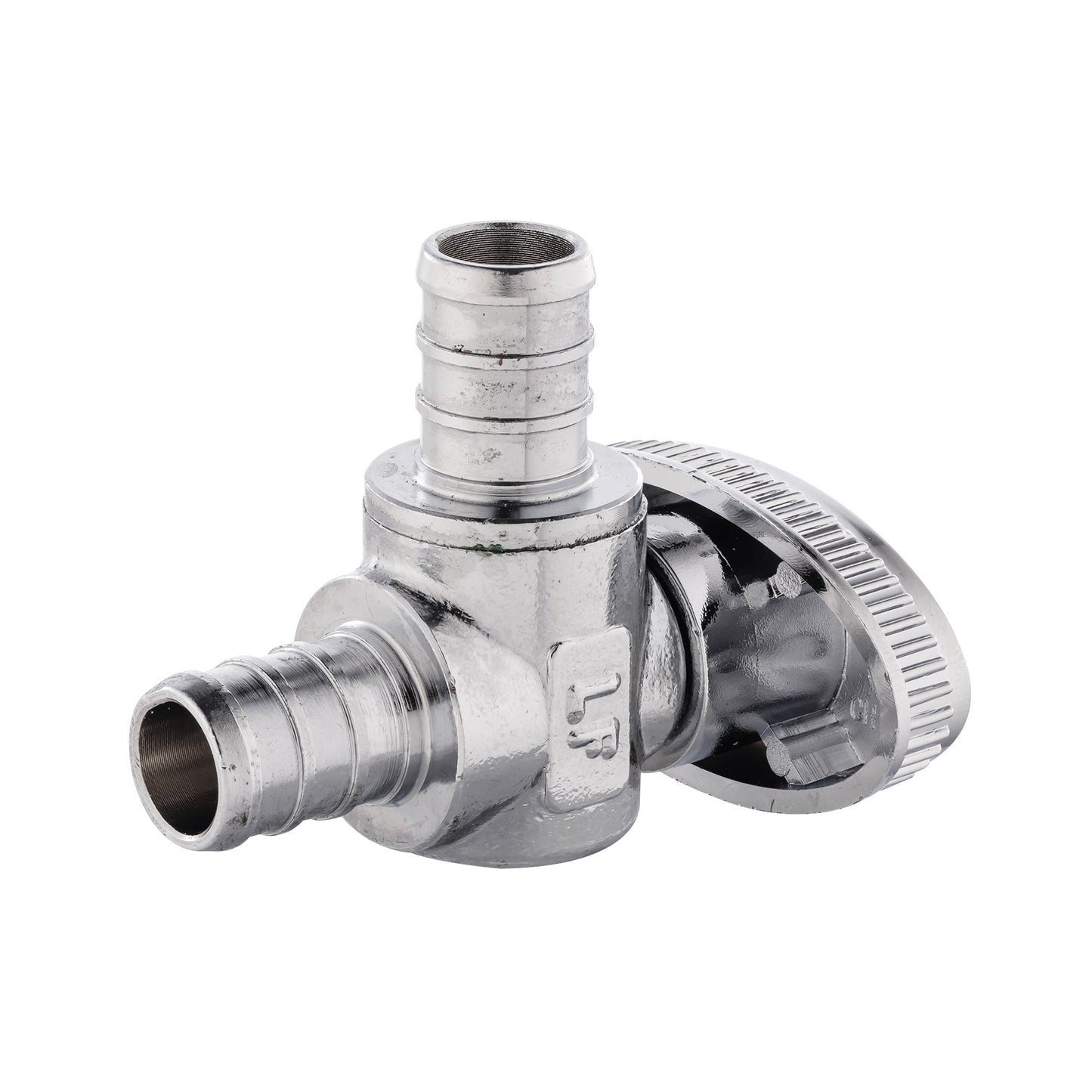10 Pcs 1/2" PEX Crimp x 1/2" PEX Crimp Angle Stop Valve, 1/4 Turn (Lead Free)