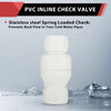 10 Pcs 1-1/2" PVC In-Line Check Valve