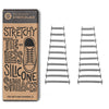 Grey Stretchy Tieless Silicone Elastic Shoelaces | 20 Straps The Original Stretchlace