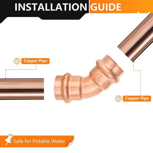 3/4" Press Copper 45° Elbow (Lead Free)