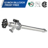 1/2" PEX Crimp x 3/4" Hose Bibb, 10" Anti Siphon Frost Free Sillcock Plumbingsell