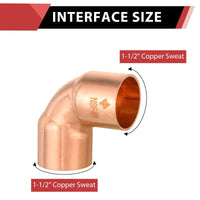 1-1/2" 90º Short Radius Copper Elbow Plumbingsell