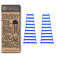 Blue Stretchy Tieless Silicone Elastic Shoelaces | 20 Straps The Original Stretchlace