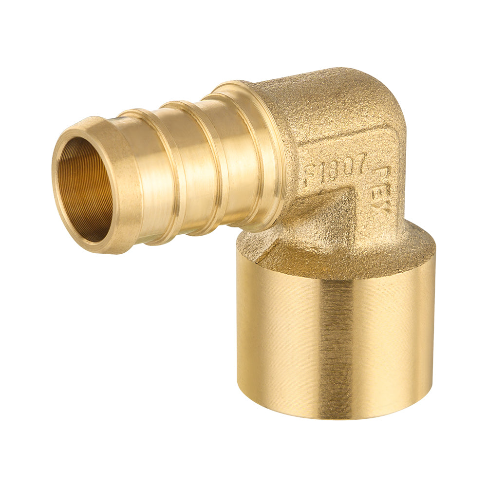PEX-B Crimp 3/4" PEX x 3/4" Female Copper Sweat Elbow (Lead Free)