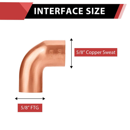 30 Pcs 5/8" FTG x Copper 90° Street Elbow at Wholesale Price