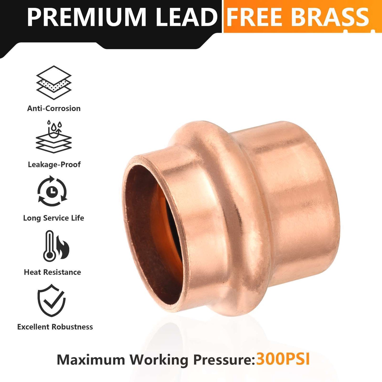 3/4" Press Copper Cap (Lead Free)