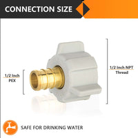 PEX-B Crimp 1/2" x 1/2" Female NPT Swivel Adapter (Lead Free) Plumbingsell