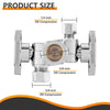 10 Pcs 5/8" ODx 3/8" OD Compr. x 1/4" OD Compr. Dual Stop Valve, 1/4 Turn (Lead Free) Plumbingsell