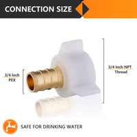 PEX-B Crimp 3/4" x 3/4" Female NPT Swivel Adapter (Lead Free) Plumbingsell