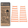 Orange Stretchy Tieless Silicone Elastic Shoelaces | 16 Straps The Original Stretchlace