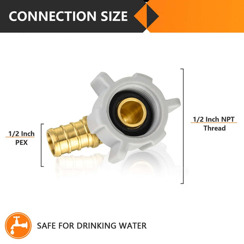 PEX-B Crimp 1/2" Swivel Elbow (Lead Free)