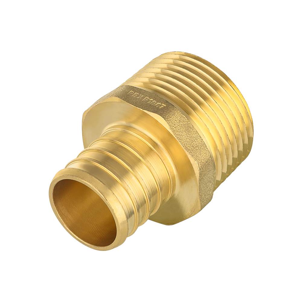 PEX-B Crimp 1" PEX x 1" NPT Male Threaded Adapter (Lead Free)