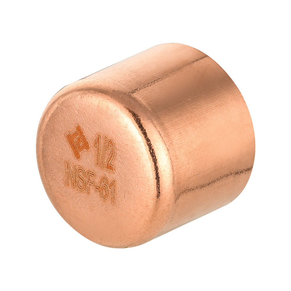 Pro 50 Pack 1/2" Solder Copper Pipe End Cap (Plug)