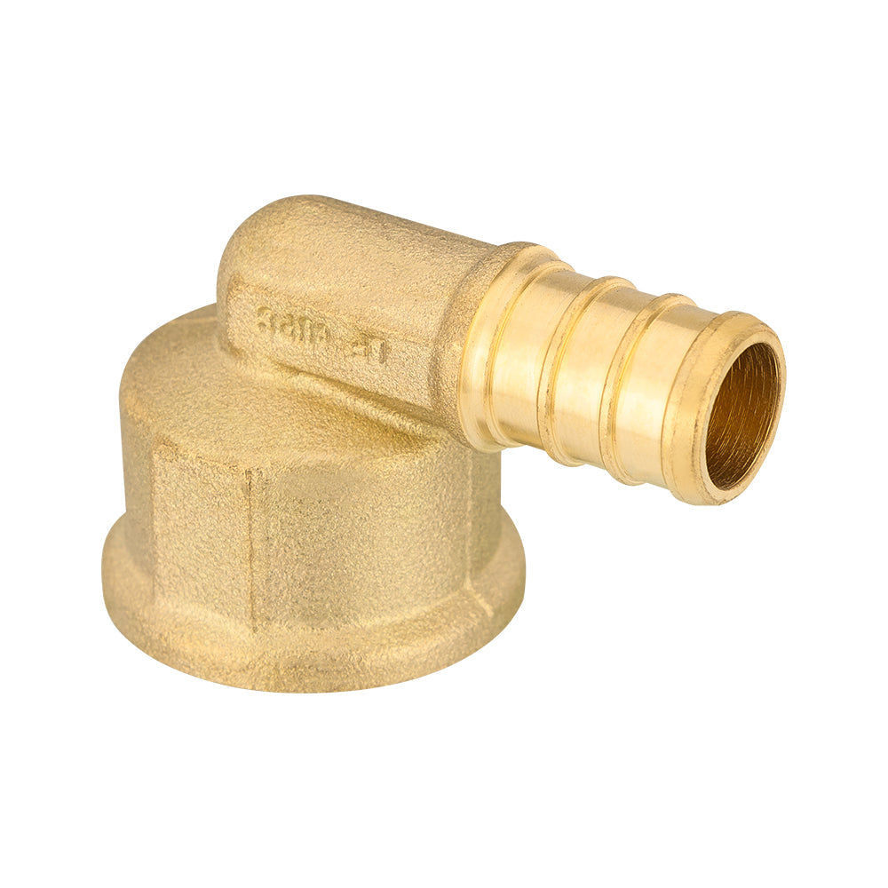 PEX-B Crimp 1/2" PEX x 1/2" Female Threaded Elbow (Lead Free)