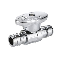 1/2" x 1/2" PEX Expansion Straight Stop Valve, 1/4 Turn (Lead Free) Plumbingsell