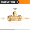 3/4" x 3/4" x 1/2" Push Fit Tee Plumbingsell
