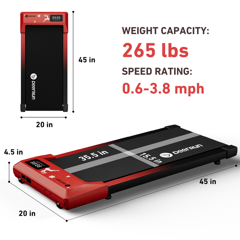 DeerRun® DeerRun Q1 Urban Mini Under-Desk Treadmill with Remote Control
