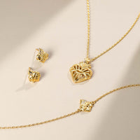 Sacred Heart Flame Stud Earrings vanimy