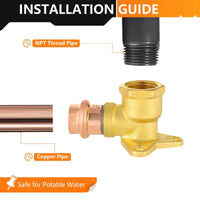 1/2" Press Copper Drop Ear Elbow (Lead Free)