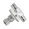 10 Pcs 1/2" PEX Expansion x 1/2" PEX Expansion x 3/8" OD Compr. Tee Stop Valve, 1/4 Turn (Lead Free) Plumbingsell