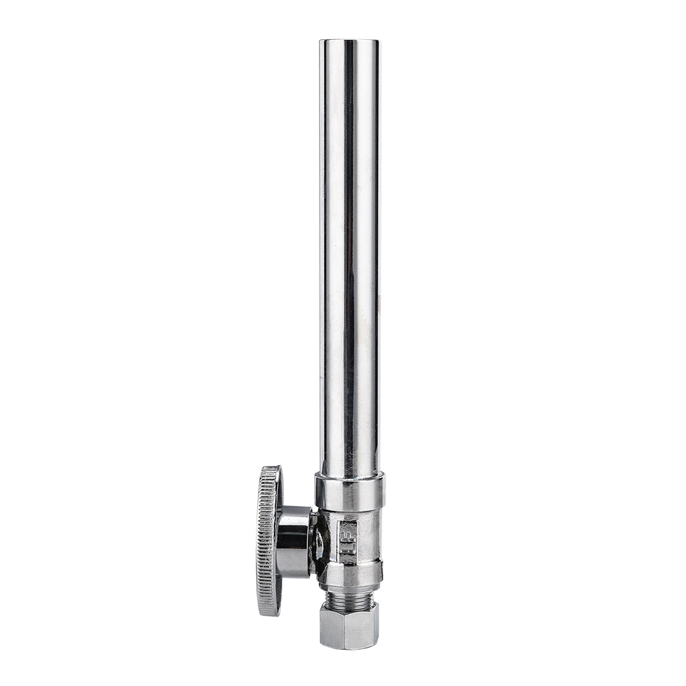 10 Pcs 1/2" Sweat x 3/8" OD Compr. Straight Stop Valve, w/5" Straight Extension, 1/4-Turn (Lead Free) Plumbingsell