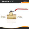 3/4" FNPT Ball Valve, Red (Lead Free) Plumbingsell