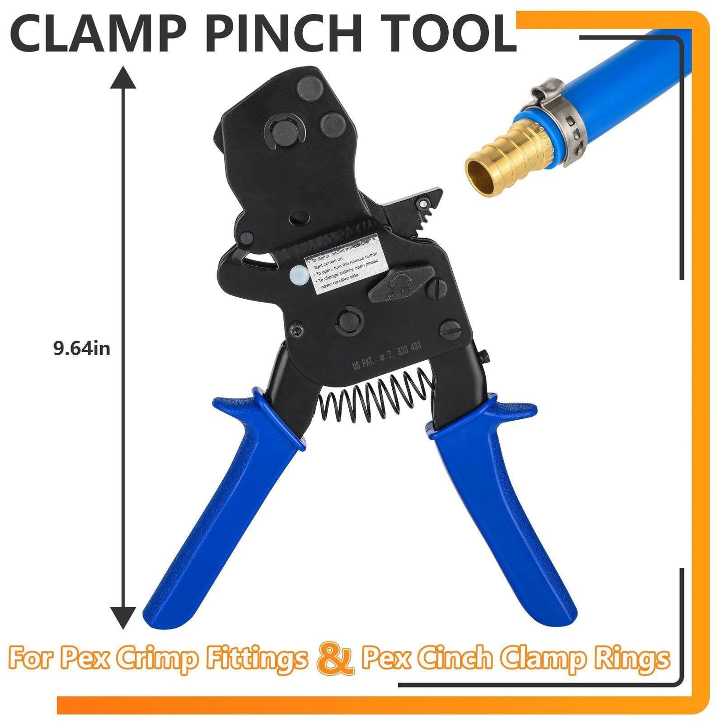EFIELD PEX Ratchet w/Holster, PEX Clamp Pinch Tool