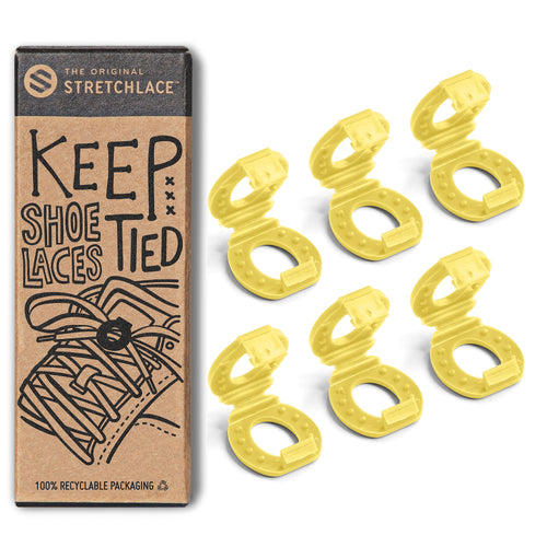 Yellow Knot Bow Clip Shoelace Accessory The Original Stretchlace