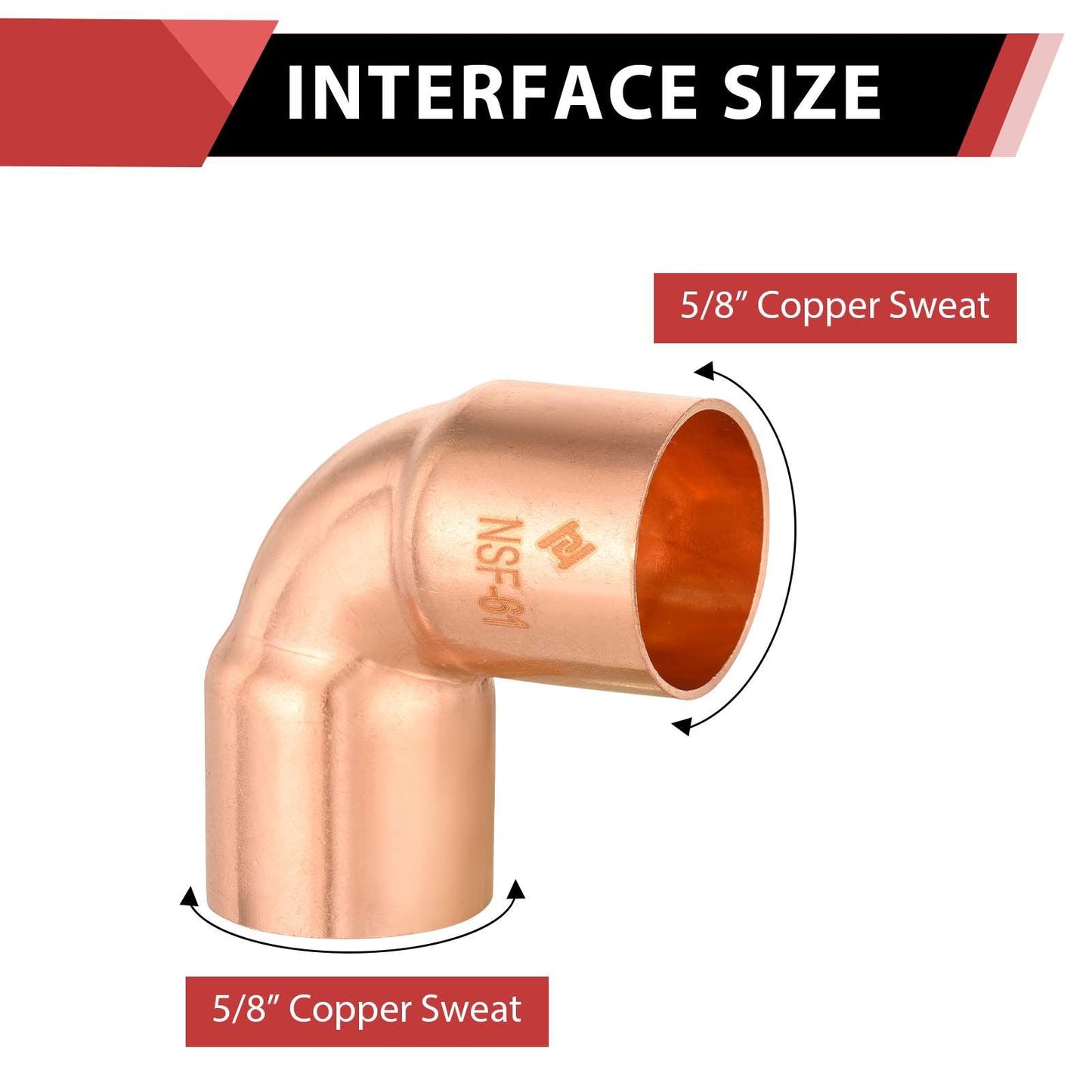 30 Pcs 5/8" 90º Short Radius Copper Elbow at Wholesale Price