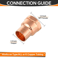 1/2" C x FNPT Copper Female Adapter Plumbingsell