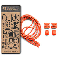 Orange Quick Lock No Tie Elastic Shoelaces The Original Stretchlace