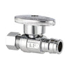 1/2" PEX Expansion x 3/8" OD Compr. Straight Stop Valve, 1/4 Turn (Lead Free) Plumbingsell