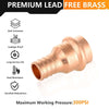 30 Pcs 3/4" Press Copper x 3/4" PEX Crimp Adapter (Lead Free)
