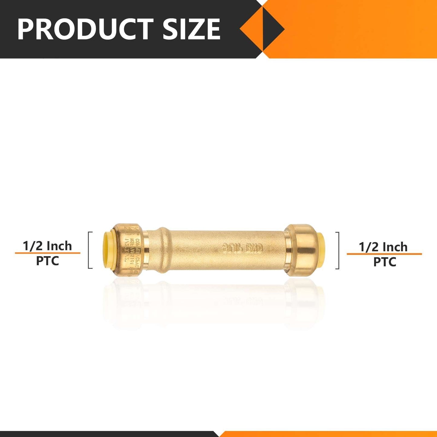 30 Pcs 1/2" x 1/2" Push Fit Repair Slip