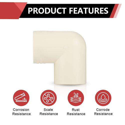 1/2" CPVC CTS 90° Elbow (Socket)