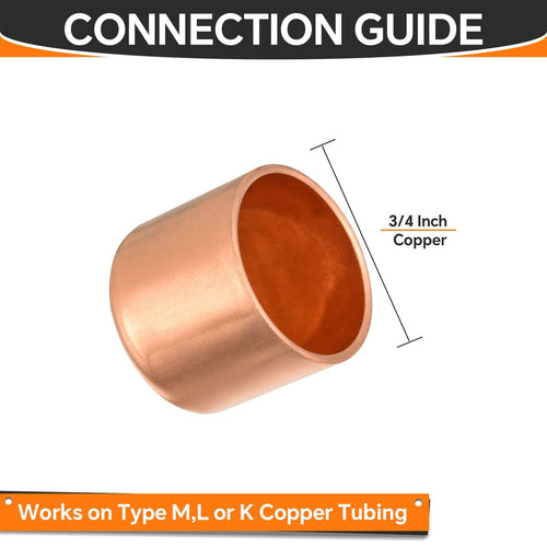 3/4" Solder Copper Pipe End Cap (Plug) Plumbingsell