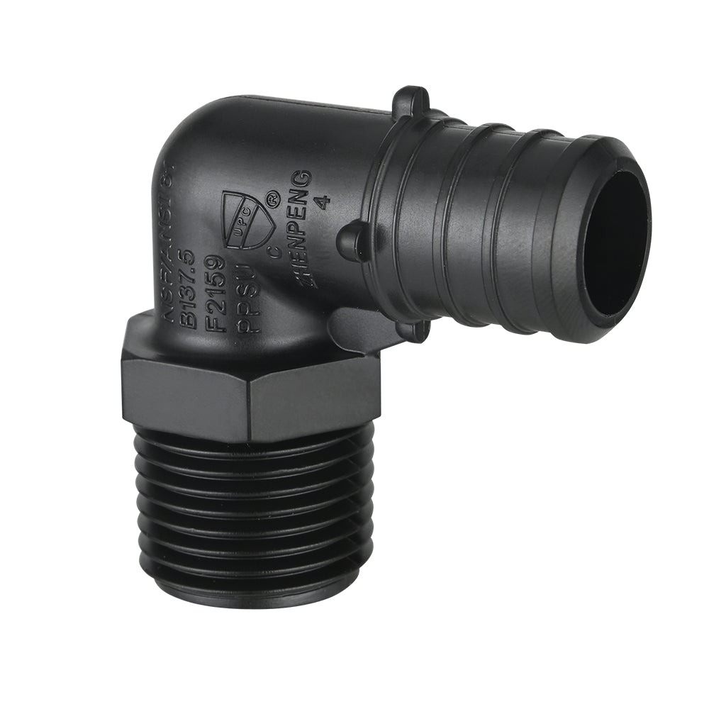 30 Pcs PEX-B Crimp 1/2" x 1/2" Male PPSU Elbow