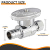 10 Pcs 1/2" PEX Crimp x 1/4" OD Compr. Straight Stop Valve, 1/4 Turn (Lead Free) Plumbingsell