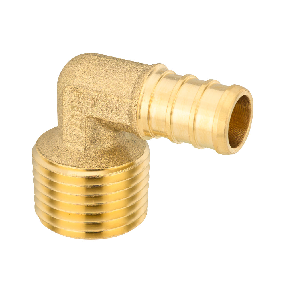 PEX-B Crimp 1/2" PEX x 1/2" Male Threaded Elbow (Lead Free)